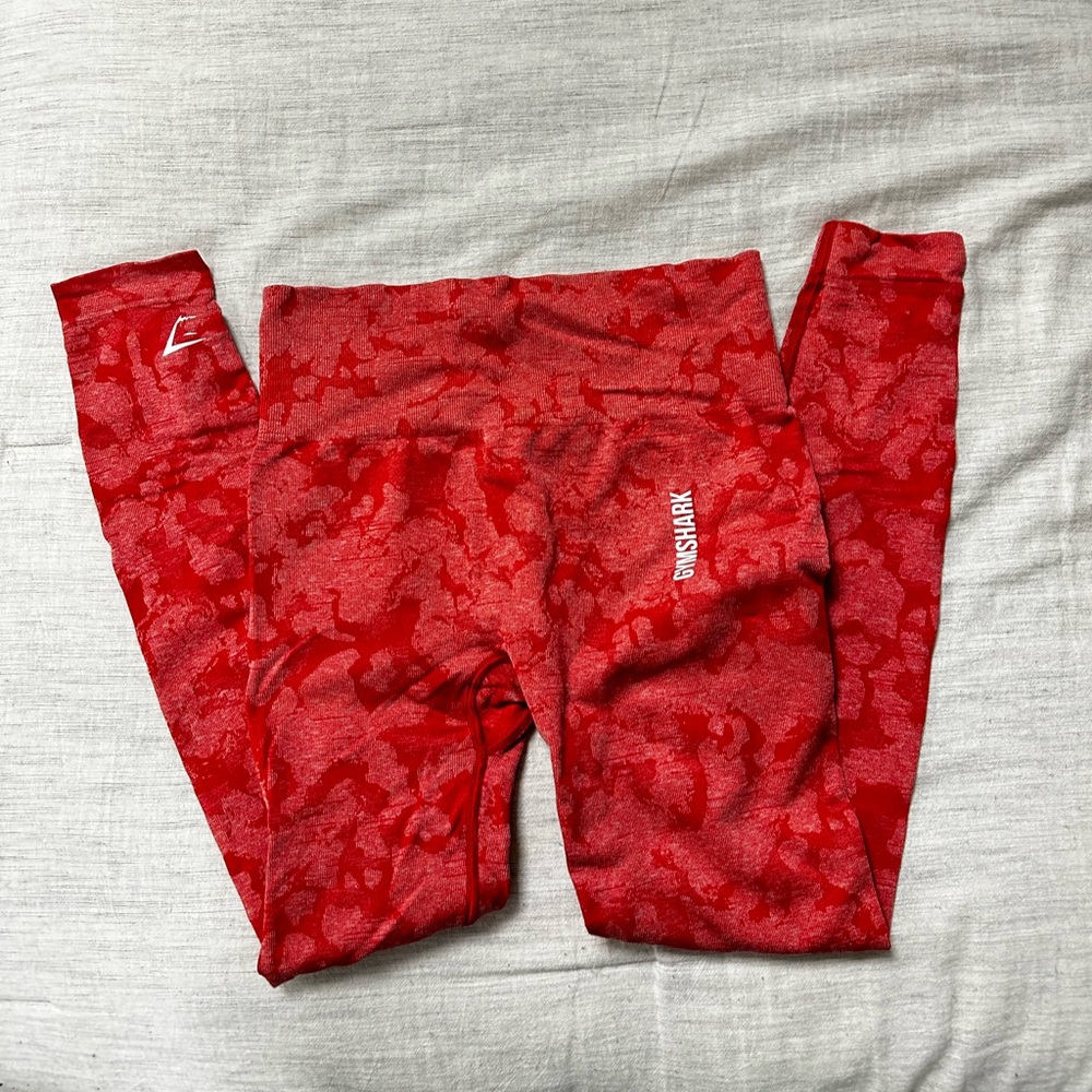 Red Camo Gymshark Leggings